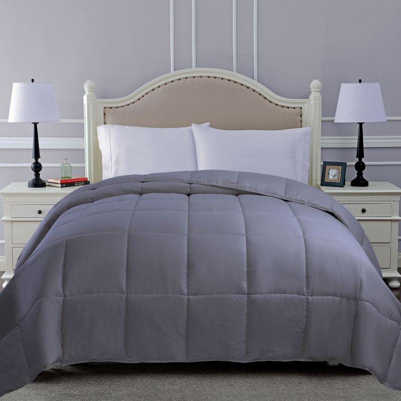 Classic Comforter Reversible All-Season Medium Weight Down Alternative Bedding by Blue Nile Mills