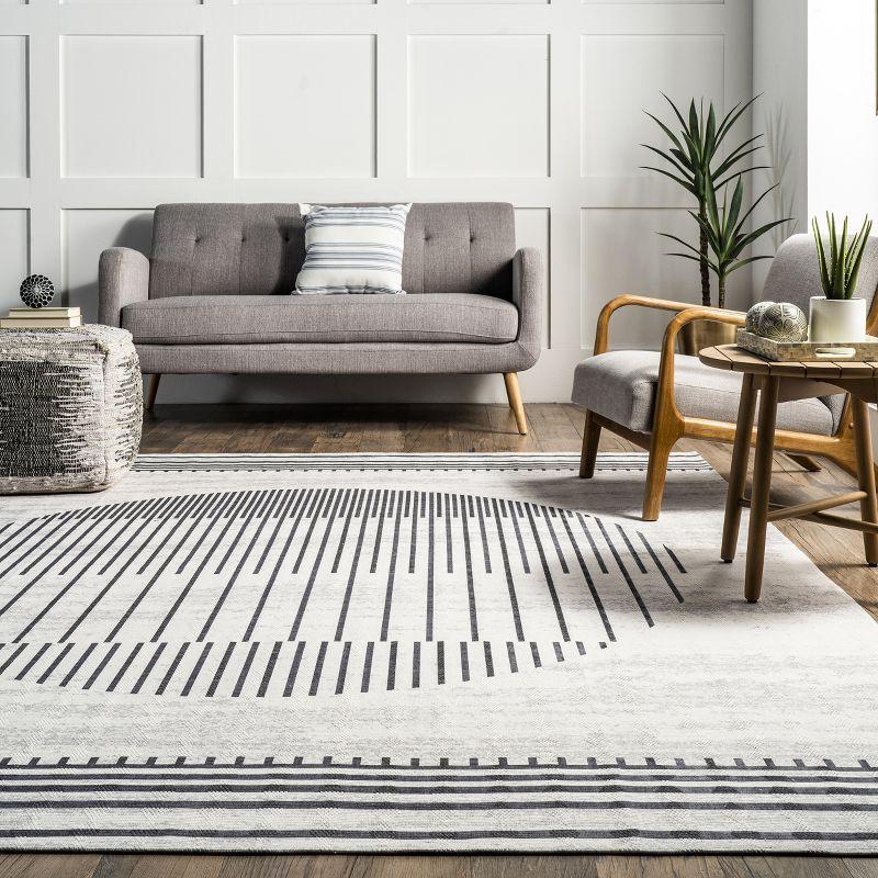 Nuloom Modern Sun Pet Friendly Machine Washable Area Rug, 8' x 10', Light Beige