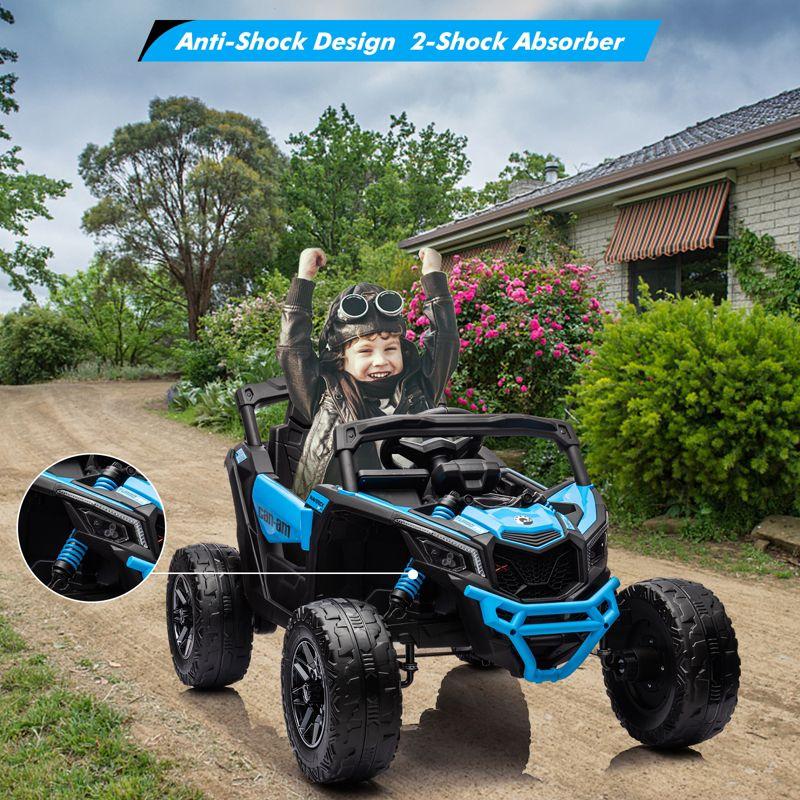 12V Ride on UTV Car, Licensed Can-Am Electric Off-Road UTV Car, Kids Truck w/Remote Control