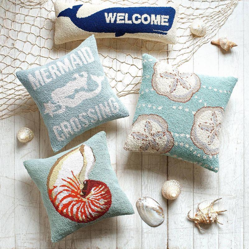 Makers Collective 18"x18" Sand Dollar Hook Throw Pillow