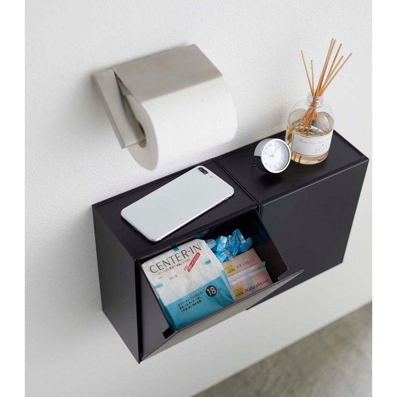 Yamazaki Home Tower Yamazaki Home Wall Mounted Storage Or Trash Bin, Small Wastebasket