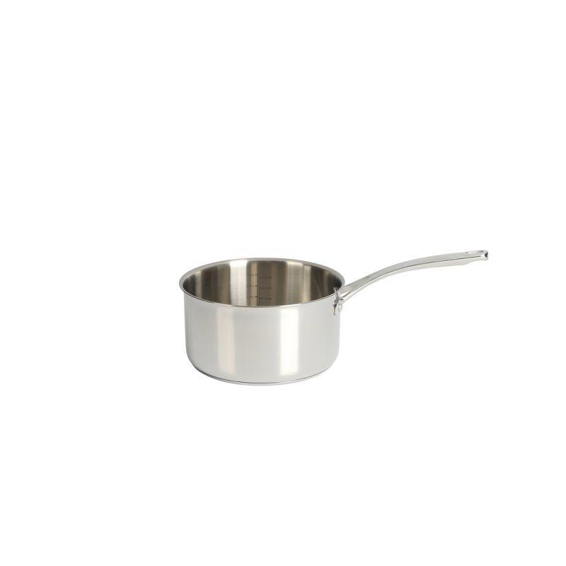 Stainless Steel 3.5-Quart Sauce Pan with Glass Lid