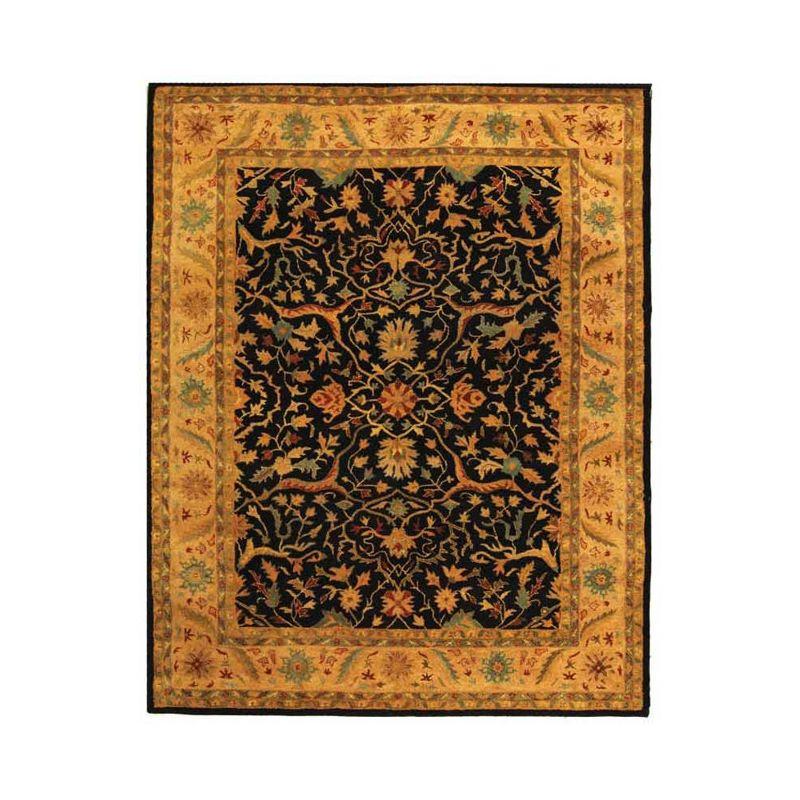 Antiquity AT14 Hand Tufted Indoor Area Rug - Black - 7'6"x9'6" - Safavieh