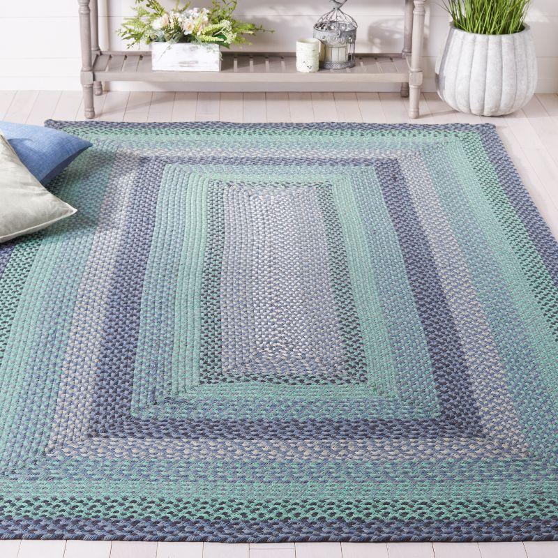 Braided BRD651 Flat Weave Indoor Area Rug - Grey/Green - 5'x8' - Safavieh