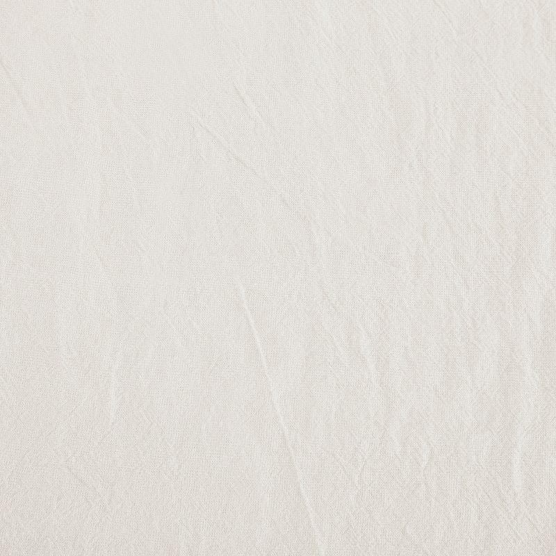 2pc 52"x36" Archaeo Washed Cotton Twist Tab Cafe Curtain Tier Pair Ivory: Kitchen Curtains, 36 Inch, Solid Off-White