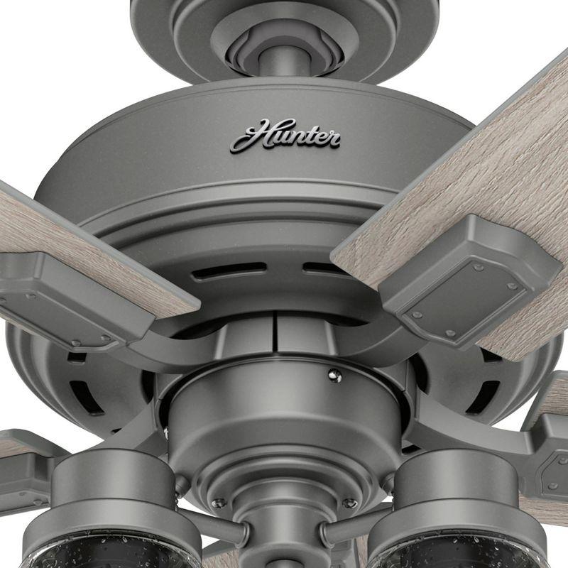 Hunter Fan 44" Hartland 5 - Blade Modern Farmhouse Indoor Ceiling Fan with Lights and Pull Chains