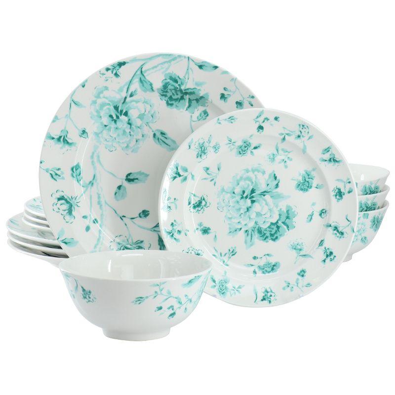 Martha Stewart Martha Stewart Porcelain China Dinnerware Set - Service for 4