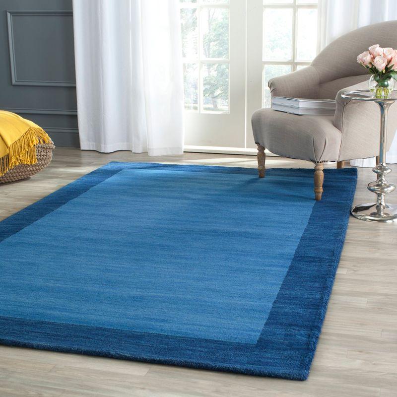 Himalaya Hand-Knotted Blue Wool Area Rug