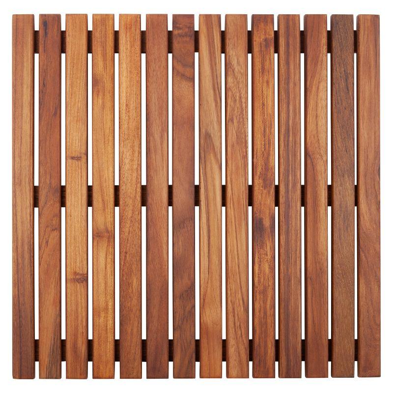 Nordic Teak 19.6" x 19.6" Oiled Shower and Bath Mat