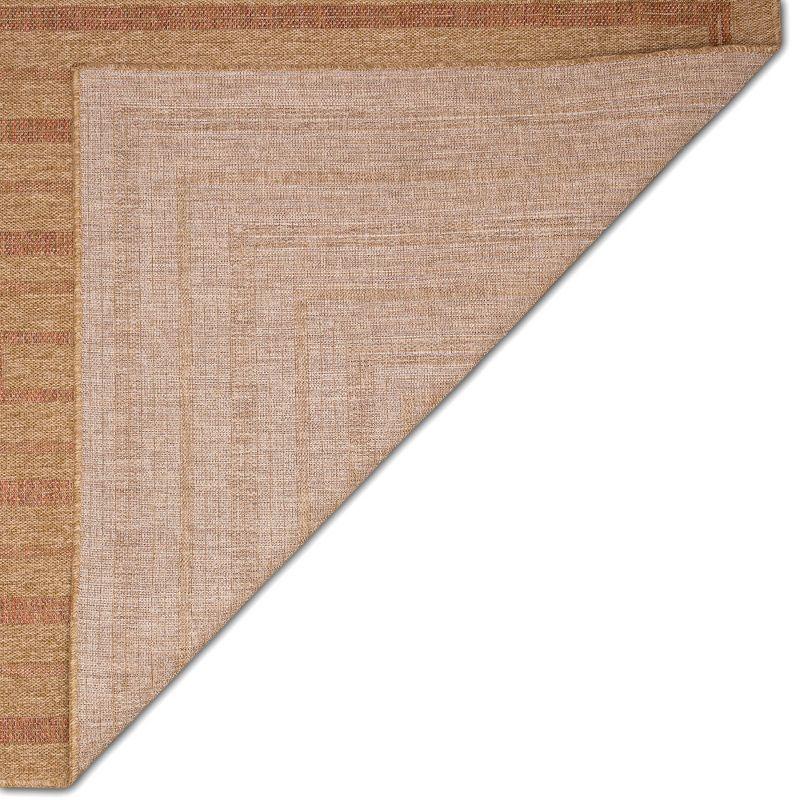 Terracotta Multi-Border Flatwoven Synthetic Rug, 3'3" x 4'11"