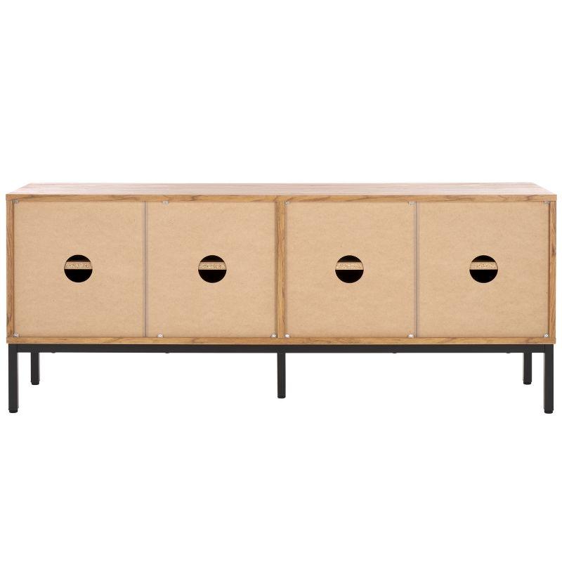 Lylia 4 Door Media Stand - MED9623 - Oak/Black - Safavieh
