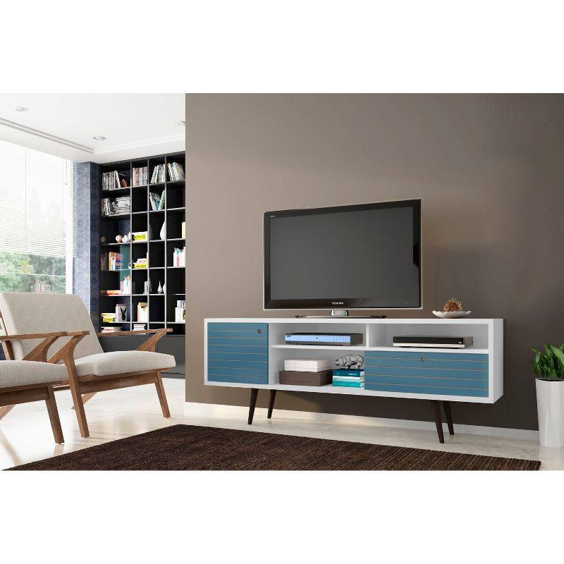 Liberty 3 Shelf and 1 Drawer TV Stand for TVs up to 65" - Manhattan Comfort