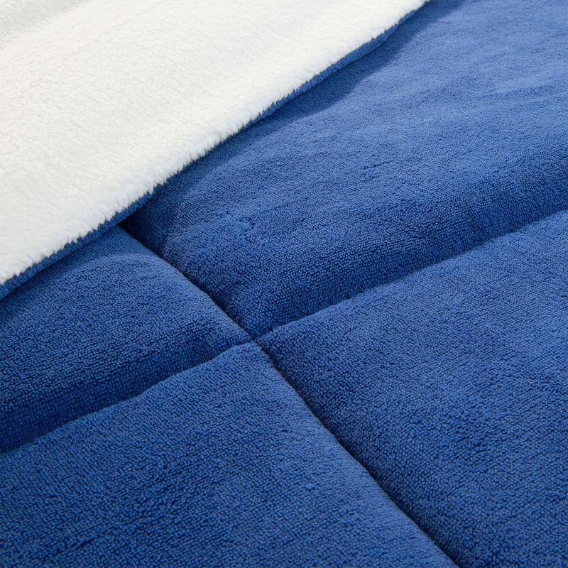 Lavish Home Sherpa Bedding Set - Fleece Bedspread with Pillow Shams Comforter Set - Warm, Cozy Bedding