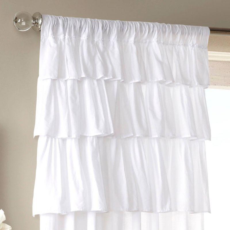Madison Park Anna Cotton Oversized Ruffle 50" Window Valance