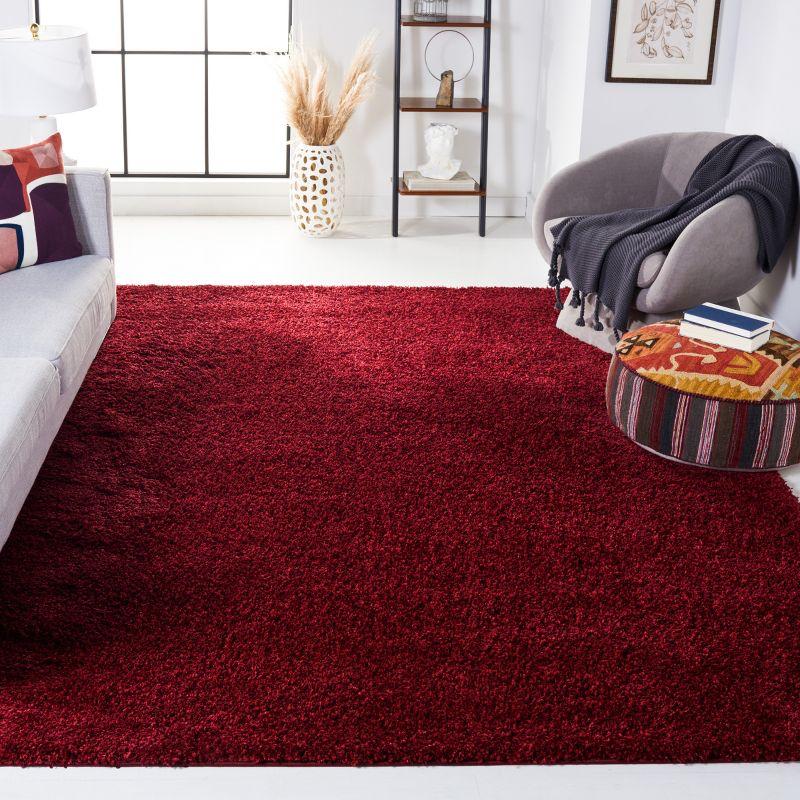 Santa Monica Shag SGN725 Power Loomed Indoor Area Rug - Taupe - 4'x6' - Safavieh