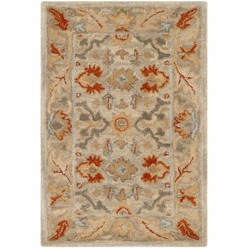 Antiquity AT63 Hand Tufted Accent Rug - Beige/Multi - 2'x3' - Safavieh.