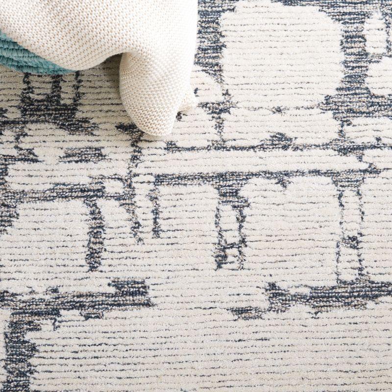 Martha Stewart Rugs Martha Stewart 4533 Hand Tufted Wool/Cotton Rug in Charcoal/Ivory