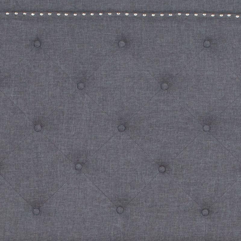 Flash Furniture Brighton Queen Size Tufted Upholstered Platform Bed in Light Gray Fabric with 10 Inch CertiPUR-US Certified Pocket Spring Mattress