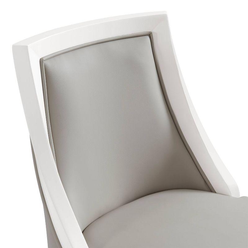 Alaterre Ellie 19" Wide Solid Rubber Wood Frame Linen Fabric Counter Height Swivel Stool With Back