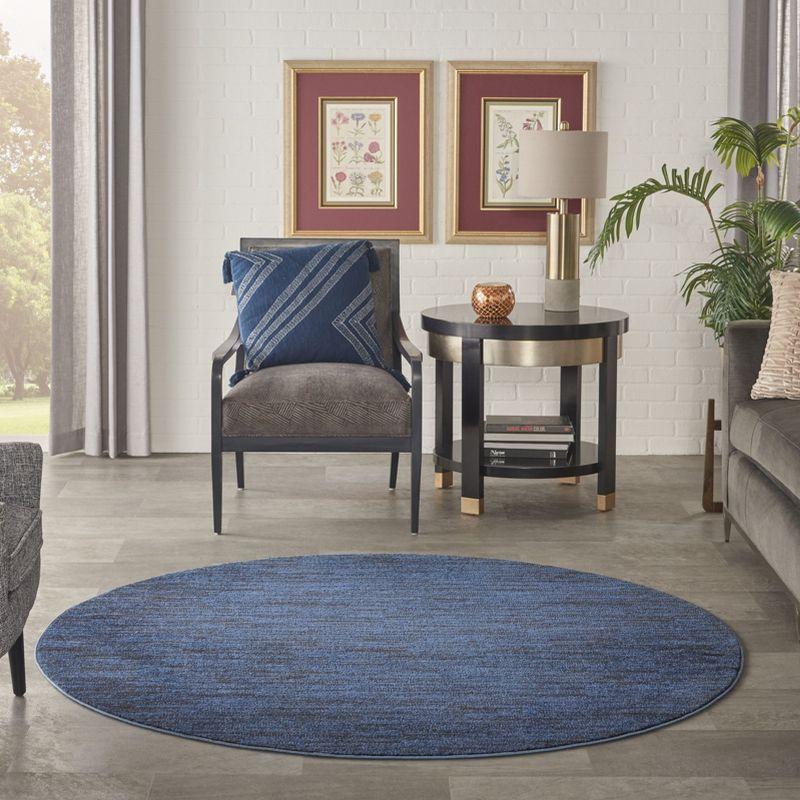 Nourison Nourison Essentials NRE01 Indoor/outdoor Area Rug - Midnight Blue 6' x 6'round