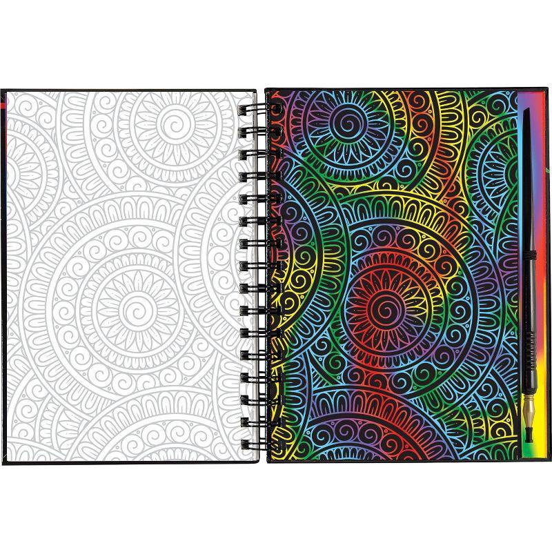 Peter Pauper Press Scratch & Sketch Extreme Mandalas, Ages 8+, Spiral-Bound, 20 Pages, with Stylus