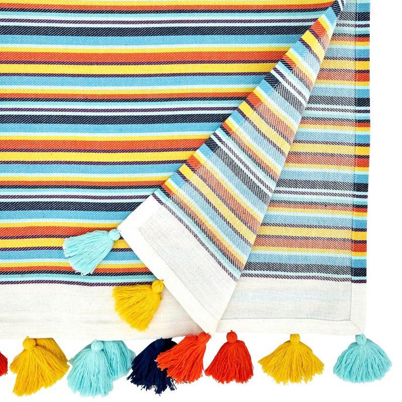 Saro Lifestyle Color Splash Table Runner, 16"x72", Multicolored