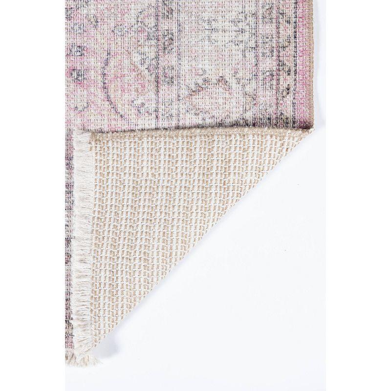 2'x3' Helena Accent Rug Light Pink - Momeni: Bohemian Ikat Design, Low Pile, Indoor Rectangle Rug, Polyester & Cotton