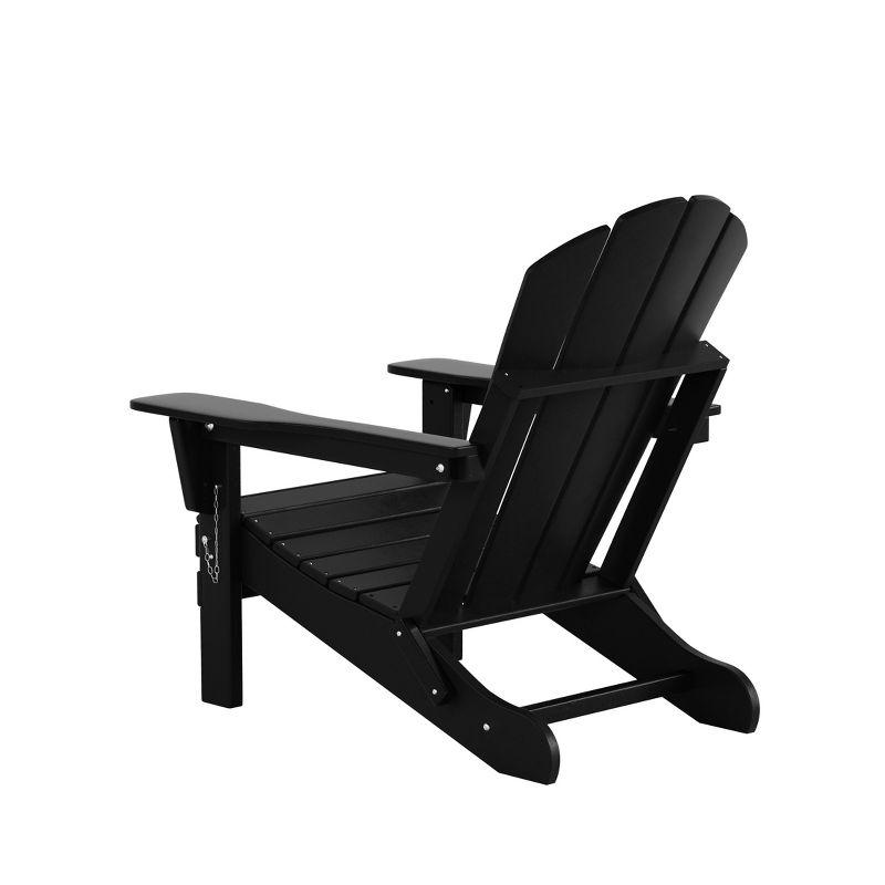 WestinTrends Malibu HDPE Outdoor Patio Folding Poly Adirondack Chair