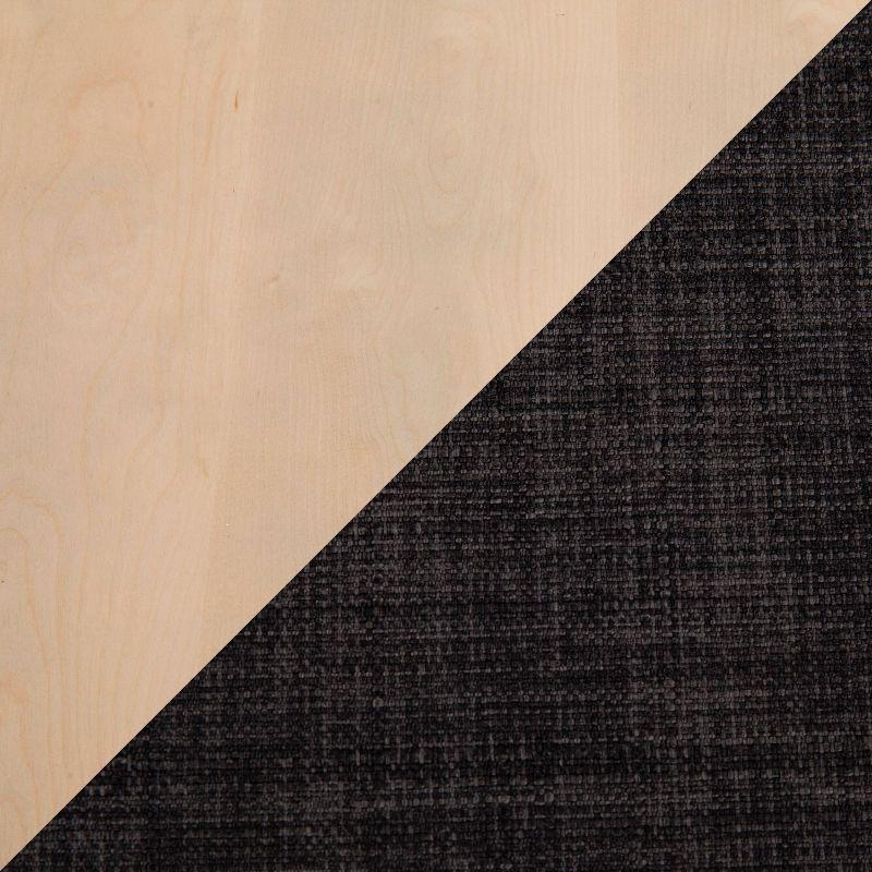 42" Folia Wood Bench Natural/Charcoal - LumiSource: Entryway, Bedroom Seating, Plush Cushion