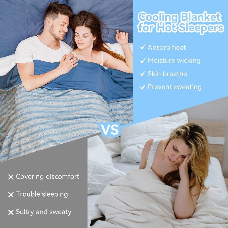 Catalonia Lightweight Cooling Blanket for Hot Sleepers, Summer Bed Blanket for Warm Night Sweat, Cool Sofa Throw Blanket