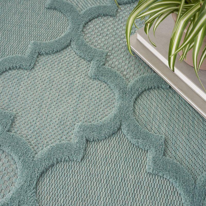 Nourison Easy Care 8' x 10' Aqua/Teal Indoor/Outdoor Rug