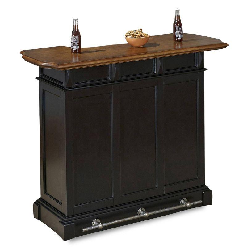 Americana Bar - Black: Home Styles Mid-Century Modern, Hardwood, Adjustable Shelves