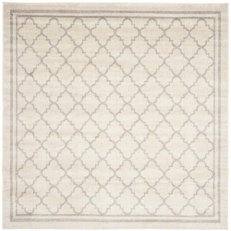 Amherst AMT422 Power Loomed Indoor Area Rug - Beige/Light Grey - 8'x8' - Safavieh