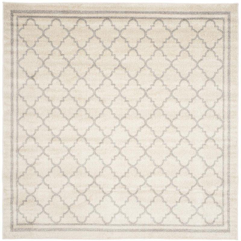 Amherst AMT422 Power Loomed Indoor Area Rug - Beige/Light Grey - 8'x8' - Safavieh