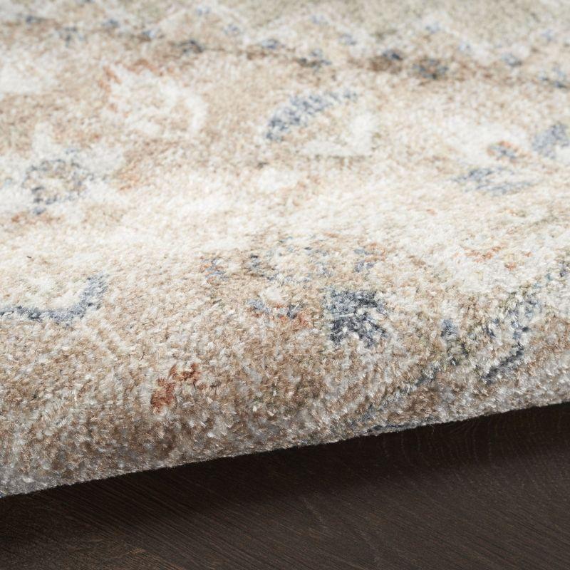 Nourison Astra Machine Washable Vintage Persian Indoor Bathroom, Kitchen Runner Rug Sage Multi 2'2" x 8'