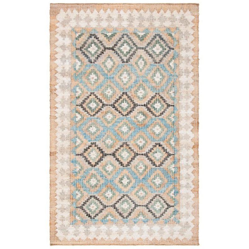 Kilim KLM756 Hand Woven Area Rug - Blue/Ivory - 5'x8' - Safavieh.