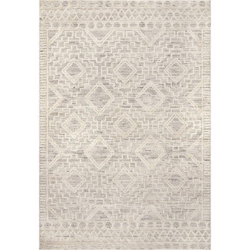 Nuloom Cameron Moroccan 5x8 Indoor Area Rug for Living Room Bedroom Dining Room Kitchen, Beige/Ivory