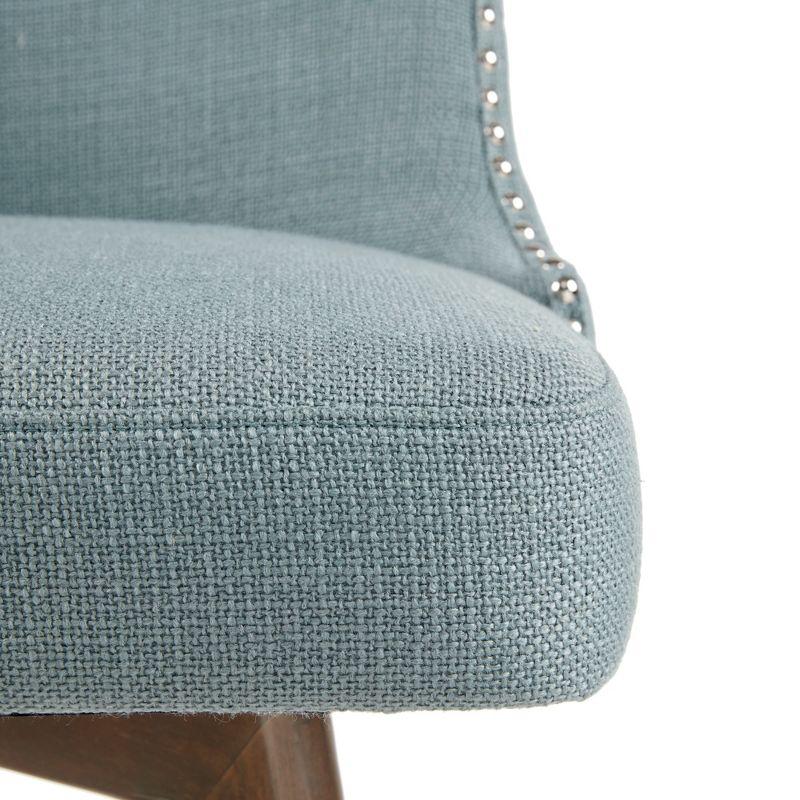 Philippa Button Tufted Stool with Swivel Seat