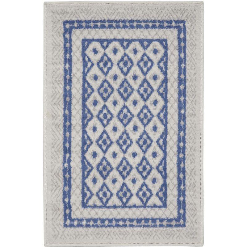 Nourison Whimsicle WHS13 Indoor only Area Rug - Ivory Blue 2' x 3'