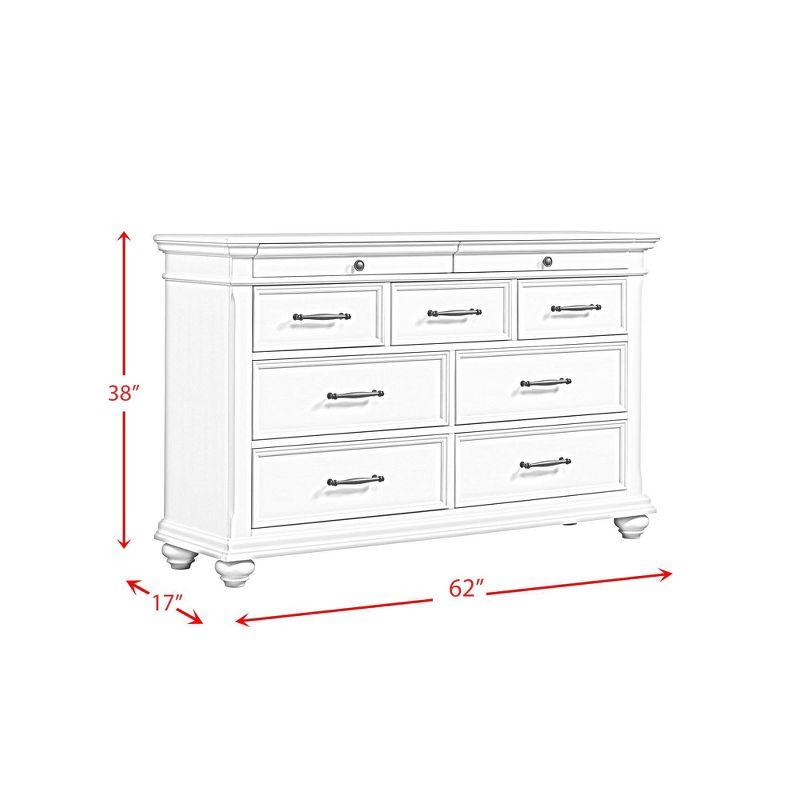 Brooks 9 Drawer Dresser Black - Picket House Furnishings: Transitional Style, Bun Feet, Felt-Lined