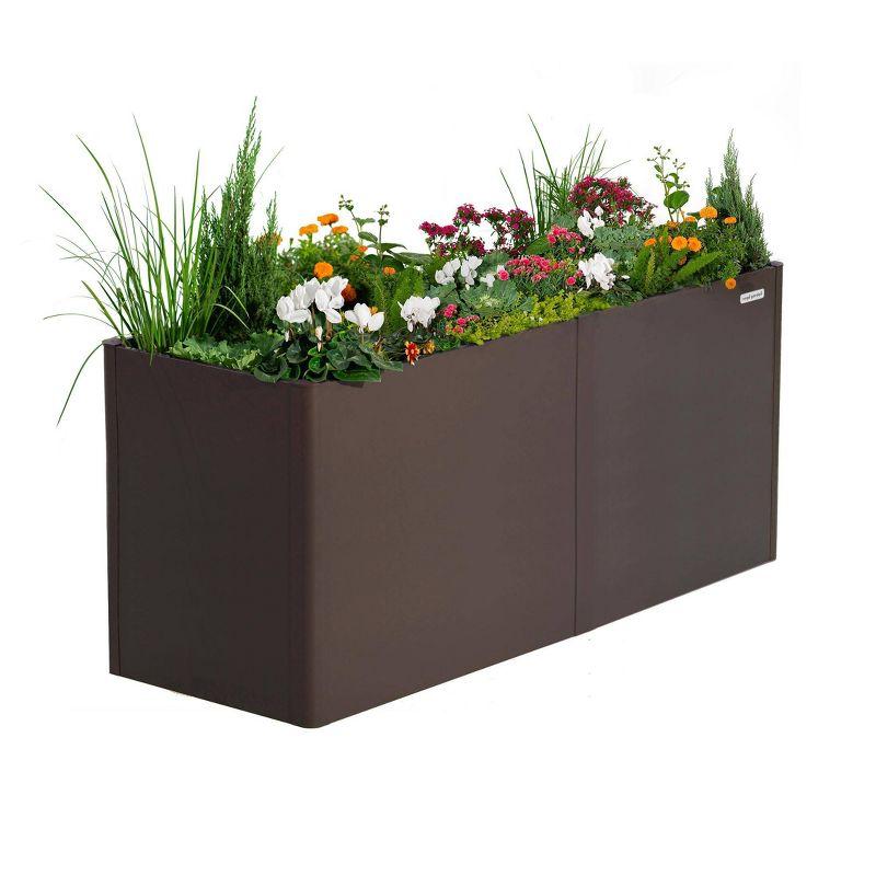 Vego Garden Modern 32" Tall Metal Outdoor Long Planter Box