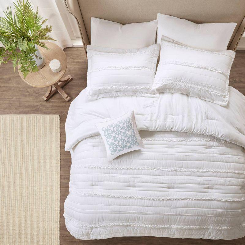 Celeste 5 Piece Microfiber Ruffled Comforter Set