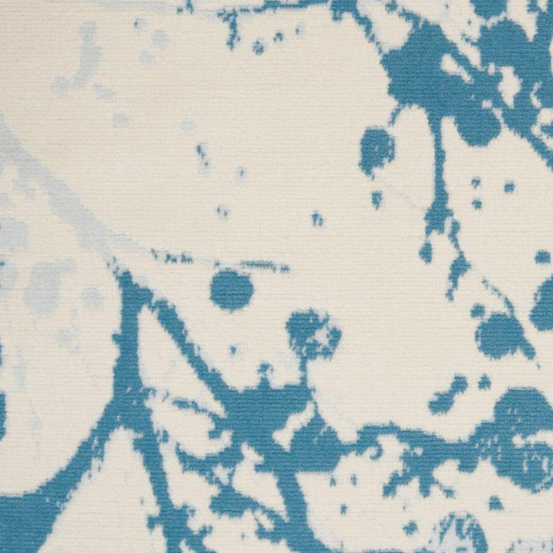 Nourison Jubilant 4' x 6' Ivory/Blue Area Rug Contemporary Artistic Abstract by Nourison