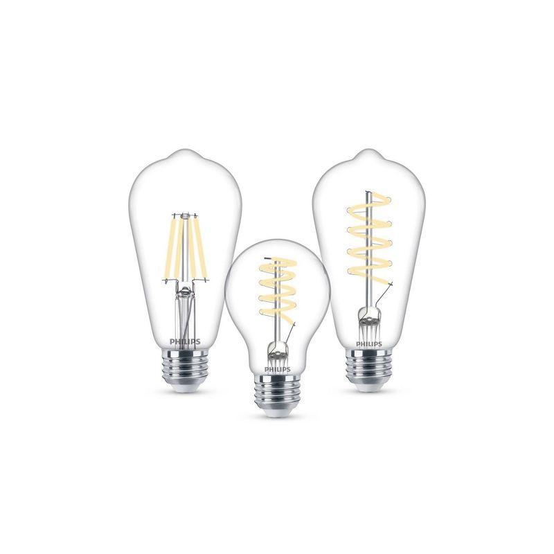 Philips LED 40W Clear ST19 Soft White: Dimmable, 400 Lumens, E26 Base, Energy Star Certified, 2-Pack