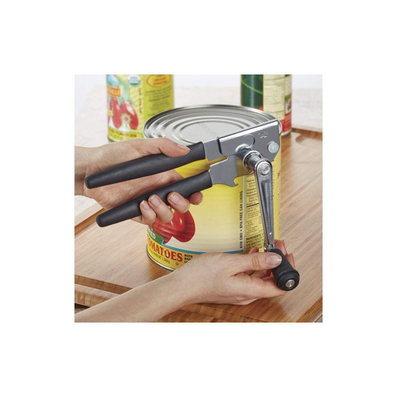 Commercial Oneida Easy Crank Can Opener Heavy Duty - Ergonomic Design,Black