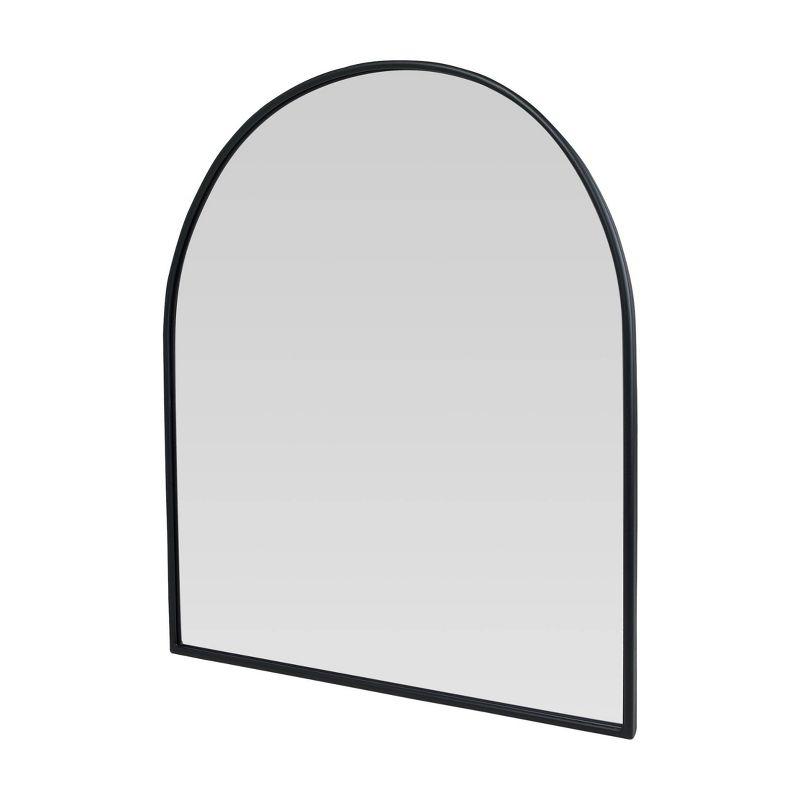 Metal Framed Wall Mirror Black - Storied Home: Arched, Modern Decor for Living Space, No Assembly Required