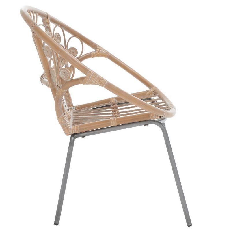 Carlson Accent Chair - WIK6505A - Grey White Wash/Black - Safavieh