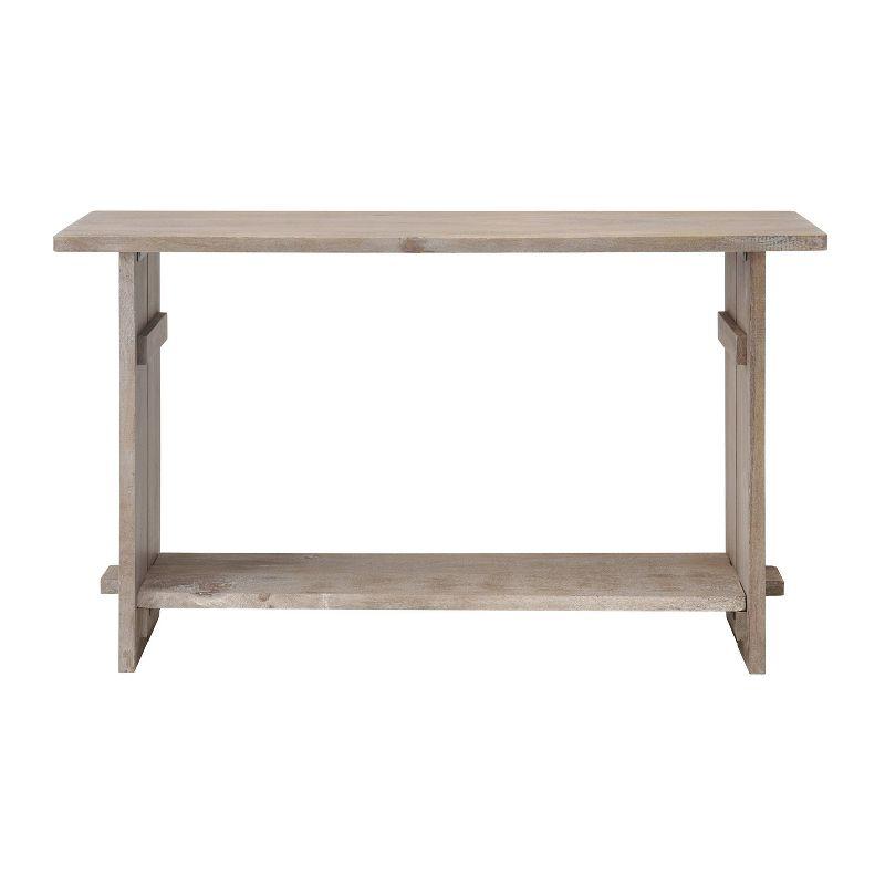 Alaterre Furniture 52" Castleton Mango Wood Console Driftwood: Rectangular Entryway Table with Storage, Stained Finish