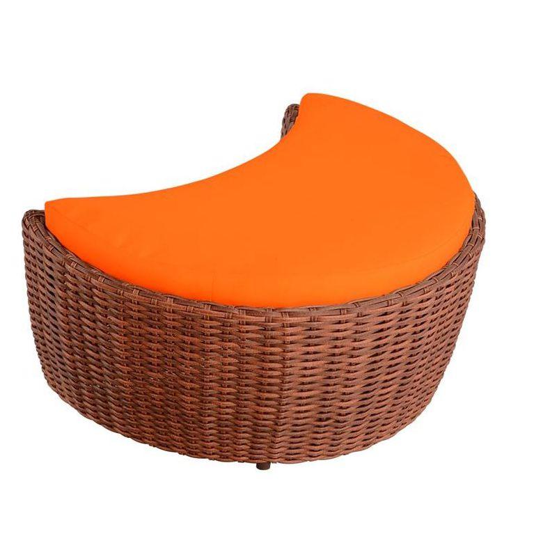 W Unlimited Romantic Outdoor Ottoman with Cushion