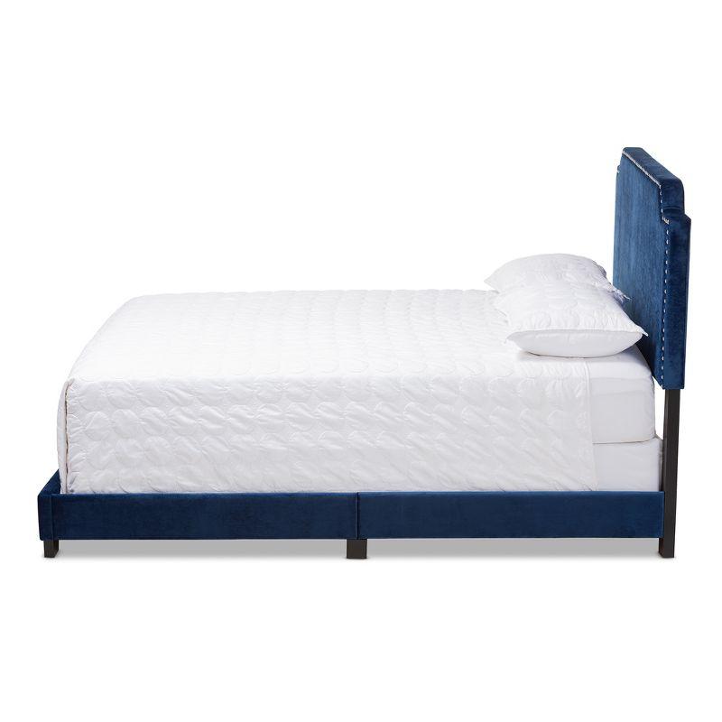 Darcy Velvet Upholstered Bed - Baxton Studio